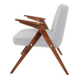 Vintage armchair Scandinavian design baby blue boucle