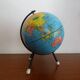 World globe sheet metal map taride cards vintage 50 60 - ø 12.5 cm