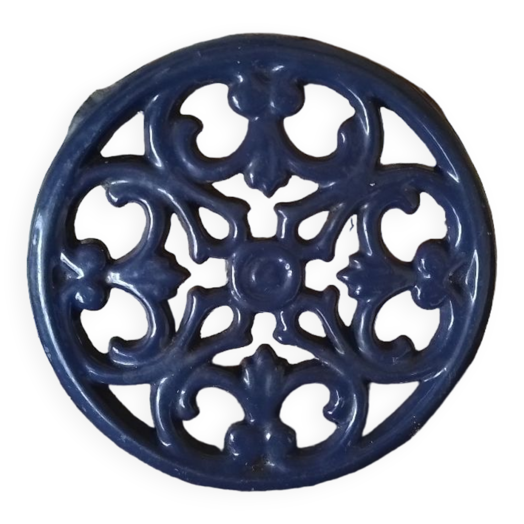 Enamelled cast iron trivet