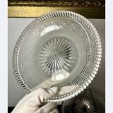 4 Baccarat plates in Greek key pattern 19th century