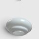 Suspension UFO in white opal with steps and chrome metal