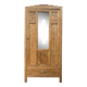 Parisian Art Deco wardrobe in raw oak, renovated.