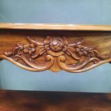 19th century Louis XV style console table in veneer wood