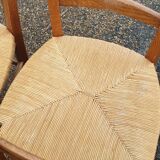 4 rustic Paillé chairs