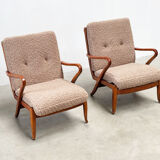 Set of two French lounge chairs