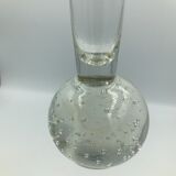 Lot de 6 vases soliflore en verre bullé années 50-60
