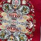 Vintage Turkish silk carpet handmade 74x146 cm
