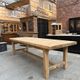 Large farmhouse table in solid oak