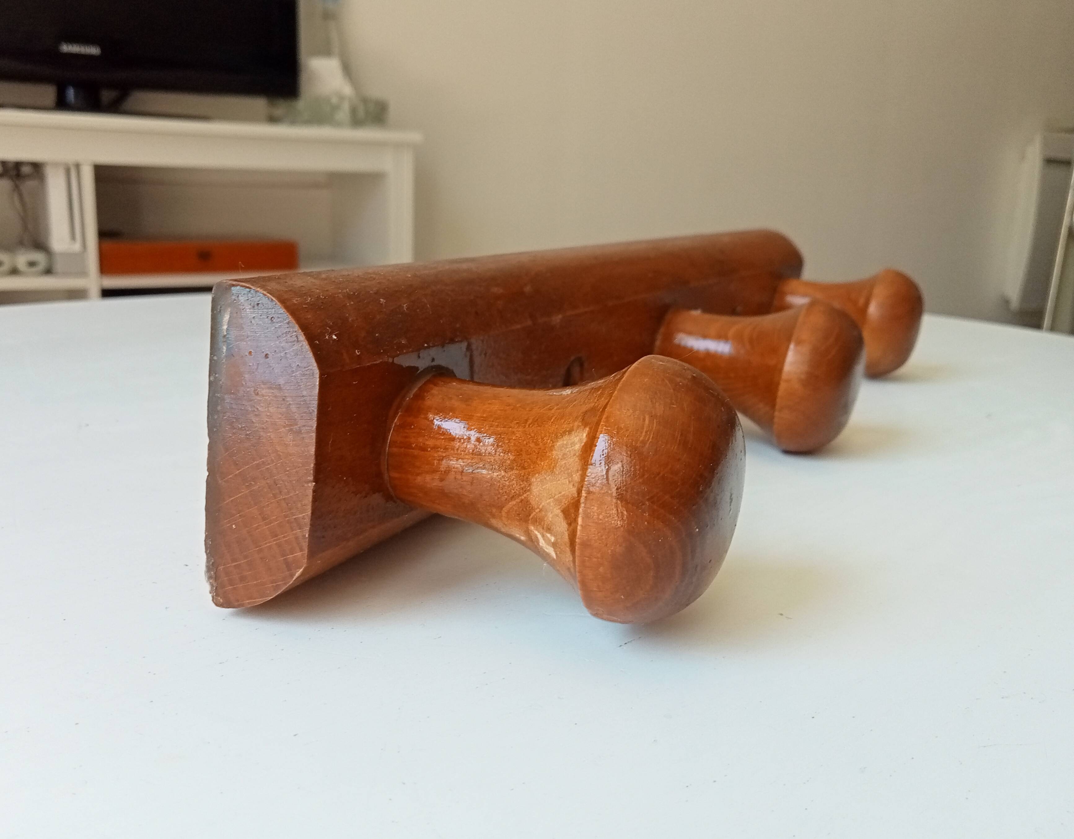 Vintage wall coat rack from the 70s