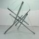 Theodore Waddell for Cassina 714 Tensegrity Chromed Steel Dining Table, 1980s