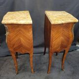 Pair of inlaid bedside tables