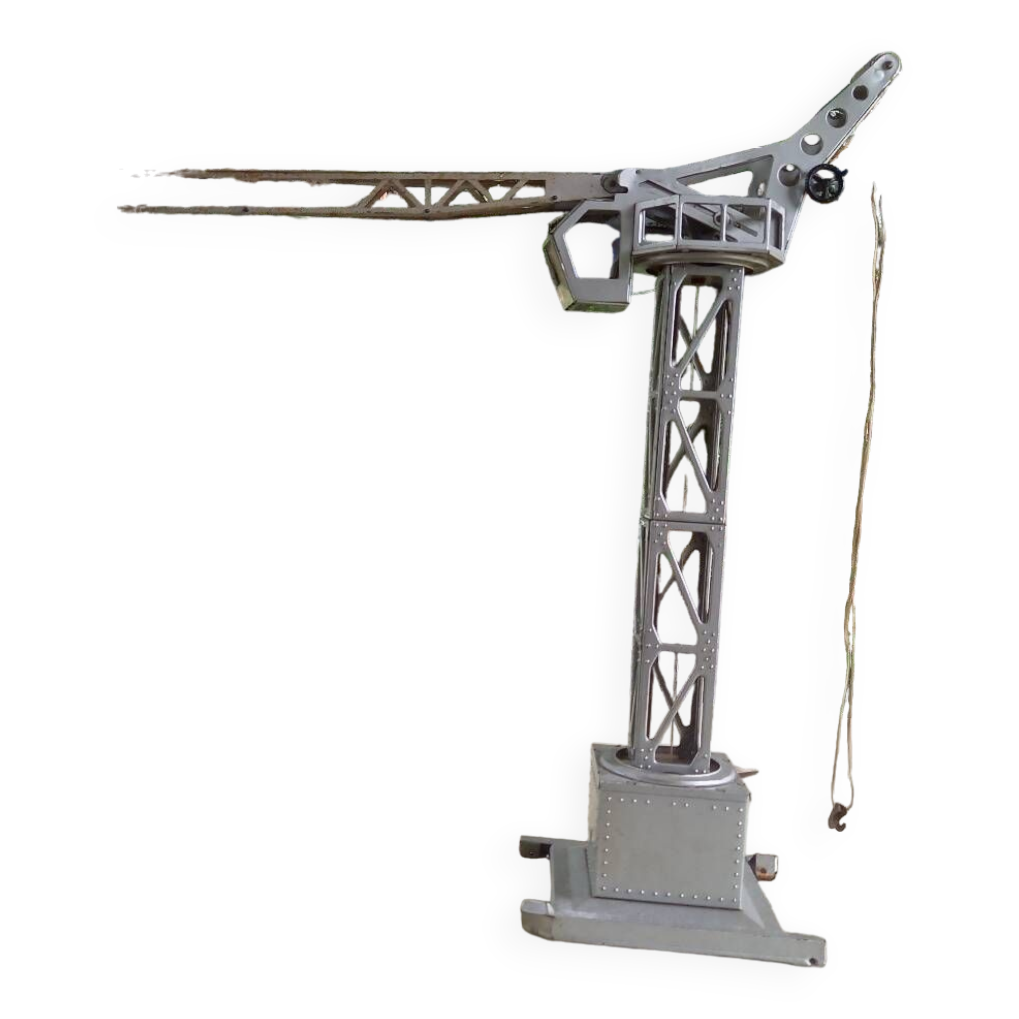 Vintage sheet metal crane