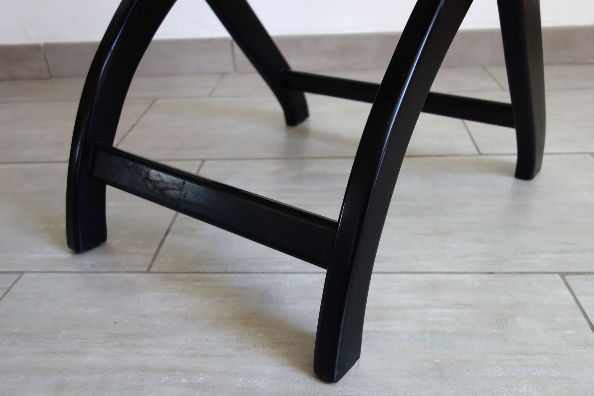 Chaise pliante cannée vintage