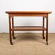 Danish extendable two-tiered teak serving trolley, 1960s, Kurt Ostervig.