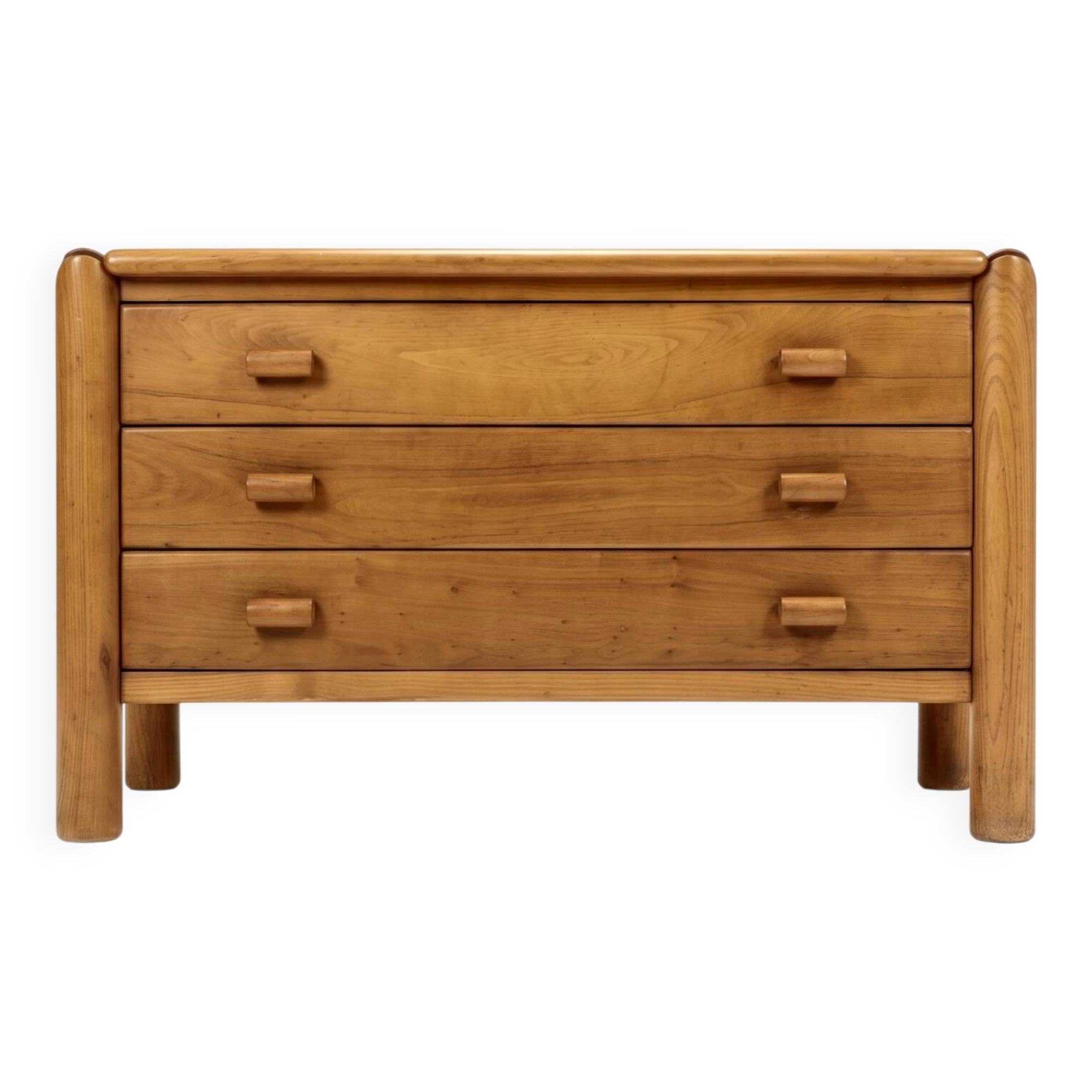 Solid Elm Chest of Drawers - Atelier Chauvin - 1960