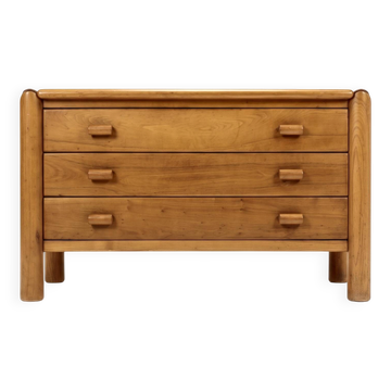 Solid Elm Chest of Drawers - Atelier Chauvin - 1960