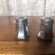 Pair of Old Pewter Salt Cellars from the Manoir Vintage