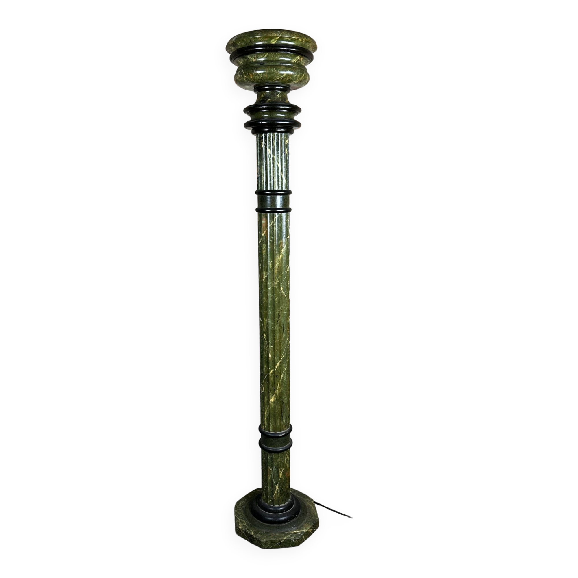 Louis XVI style carved wooden halogen column