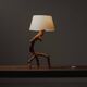 Brutalist lamp in olive wood, Provence, 1970s