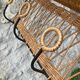 Vintage rattan wall coat rack