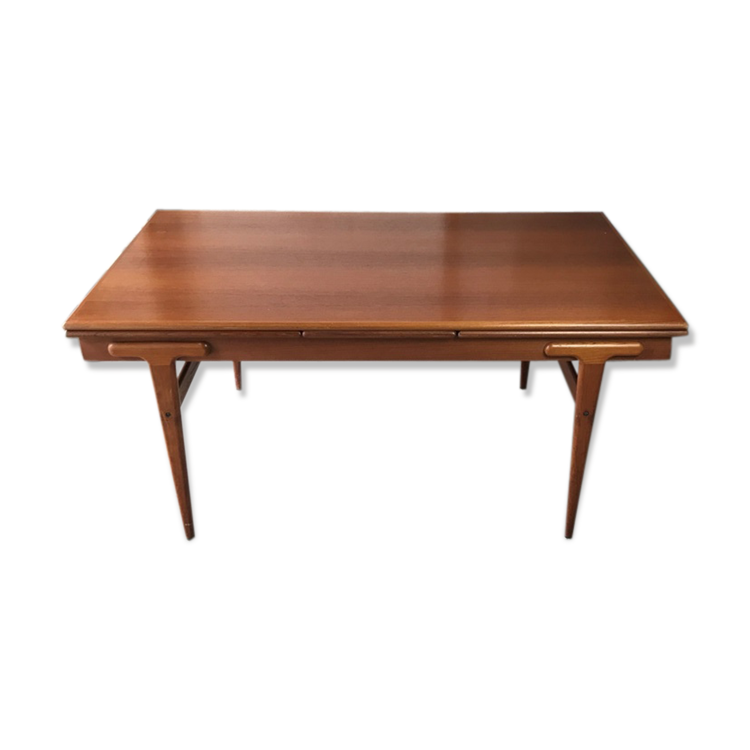 Ejvind A. Johansson scandinavian danish teak extendable dining table for Ivan Gern Mobelfabrik 60