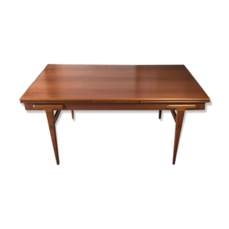 Table de salle à manger extensible scandinave Danoise en teck de Ejvind A.Johansson pour Ivan Gern Mobelfabrik an60
