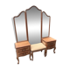 Coiffeuse ancienne de style Louis XV avec miroir triptyque