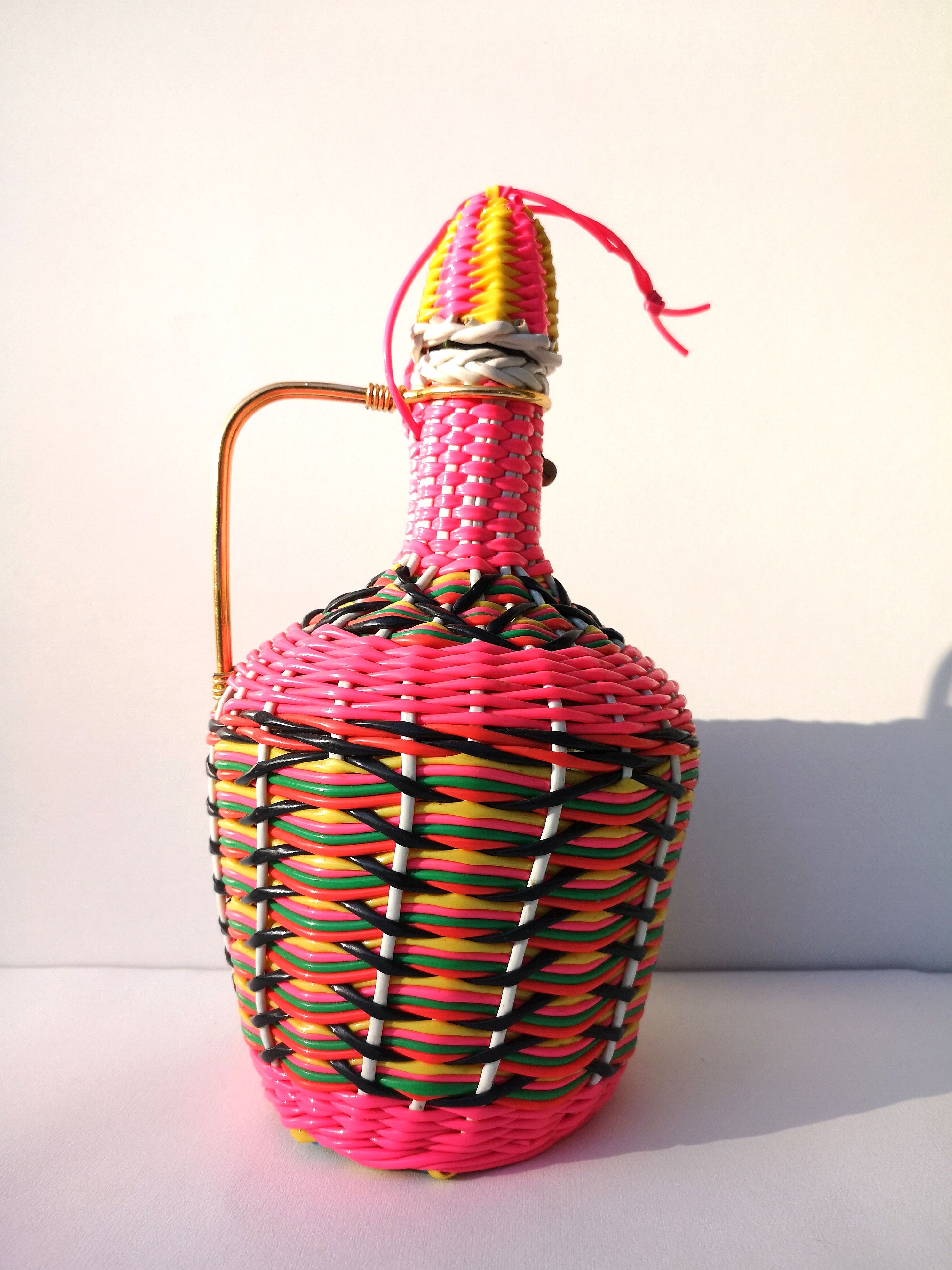 Vintage "scoubidou" bottle