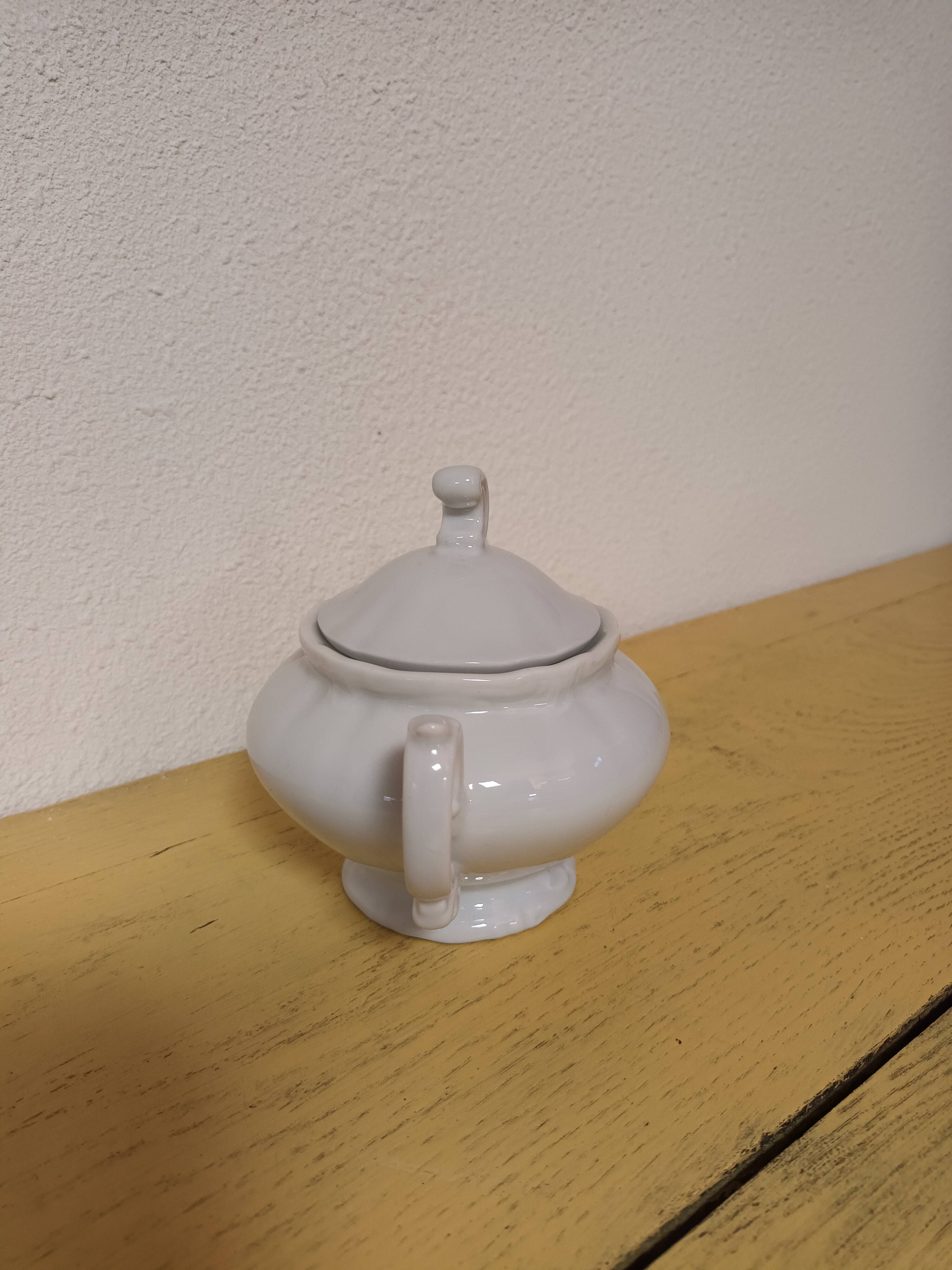 Sucrier porcelaine blanche