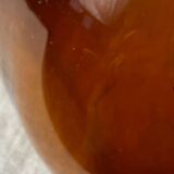 Large amber glass apothecary bottle with spout