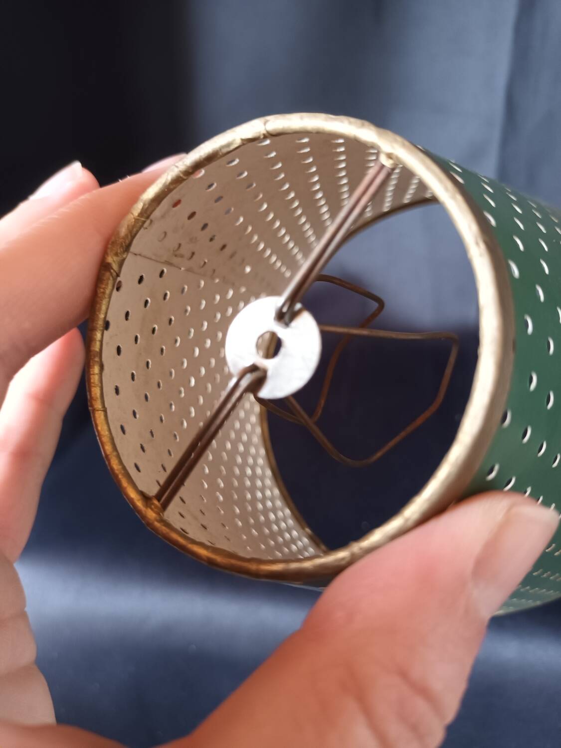 Perforated clip-on lampshade