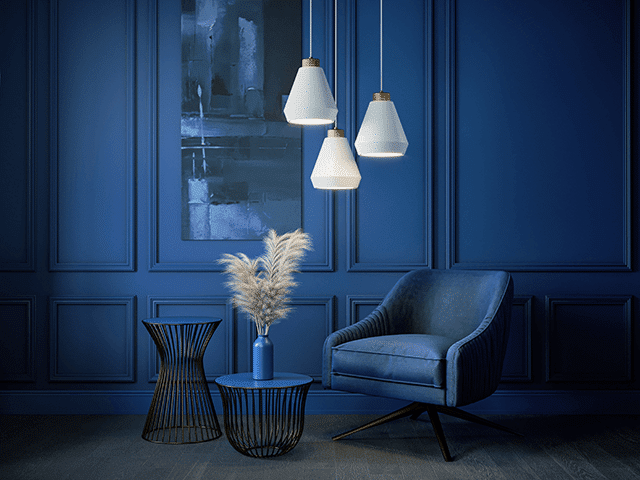 Pendant lamp edge m graphite structure ⌀25cm herstal