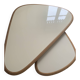 50’s small and large ivory coffee tables red edition