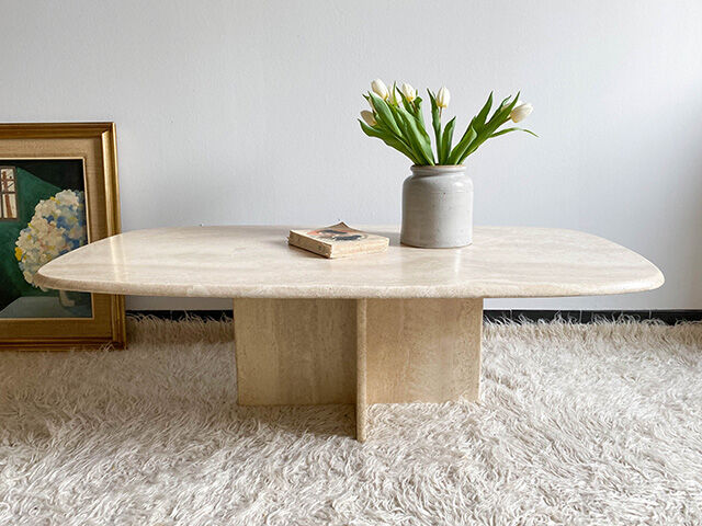 Low table in travertine