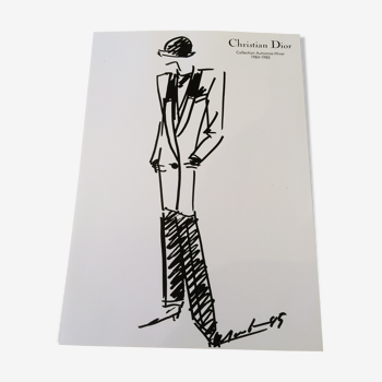 Christian Dior: pretty fashion illustration, autumn collection - Winter 1984- 1985