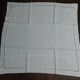Old linen tablecloth, fine, with button closure, 75 x 75 cm.