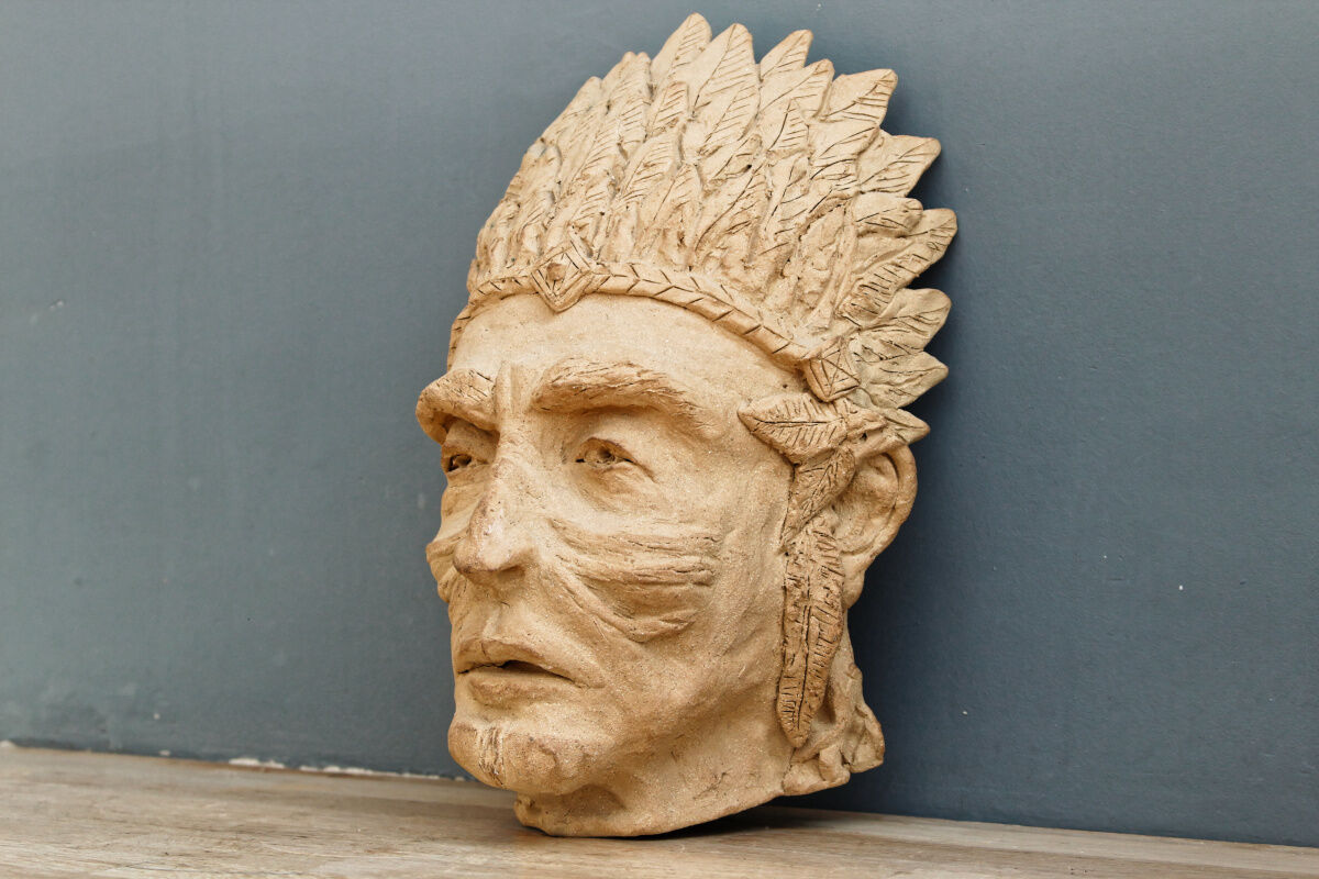 Terracotta Indian mask