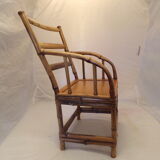 Rattan armchair for children vintage 50's