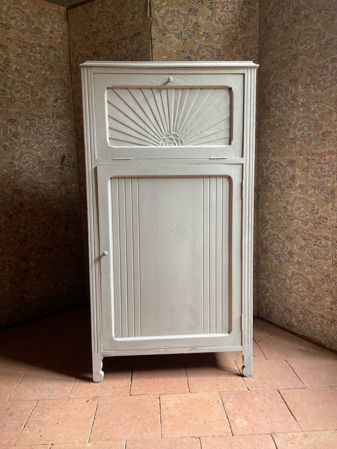 Antique Art Deco cream buffet