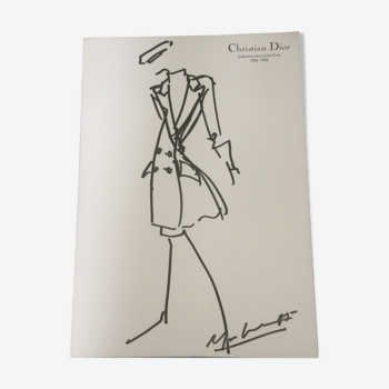 Illustration de mode de presse Christian Dior collection automne-hiver 1985 - 1986