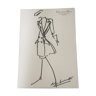 Illustration de mode de presse Christian Dior collection automne-hiver 1985 - 1986