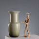 Vintage Murano glass vase, decorated, Italy, 1960s