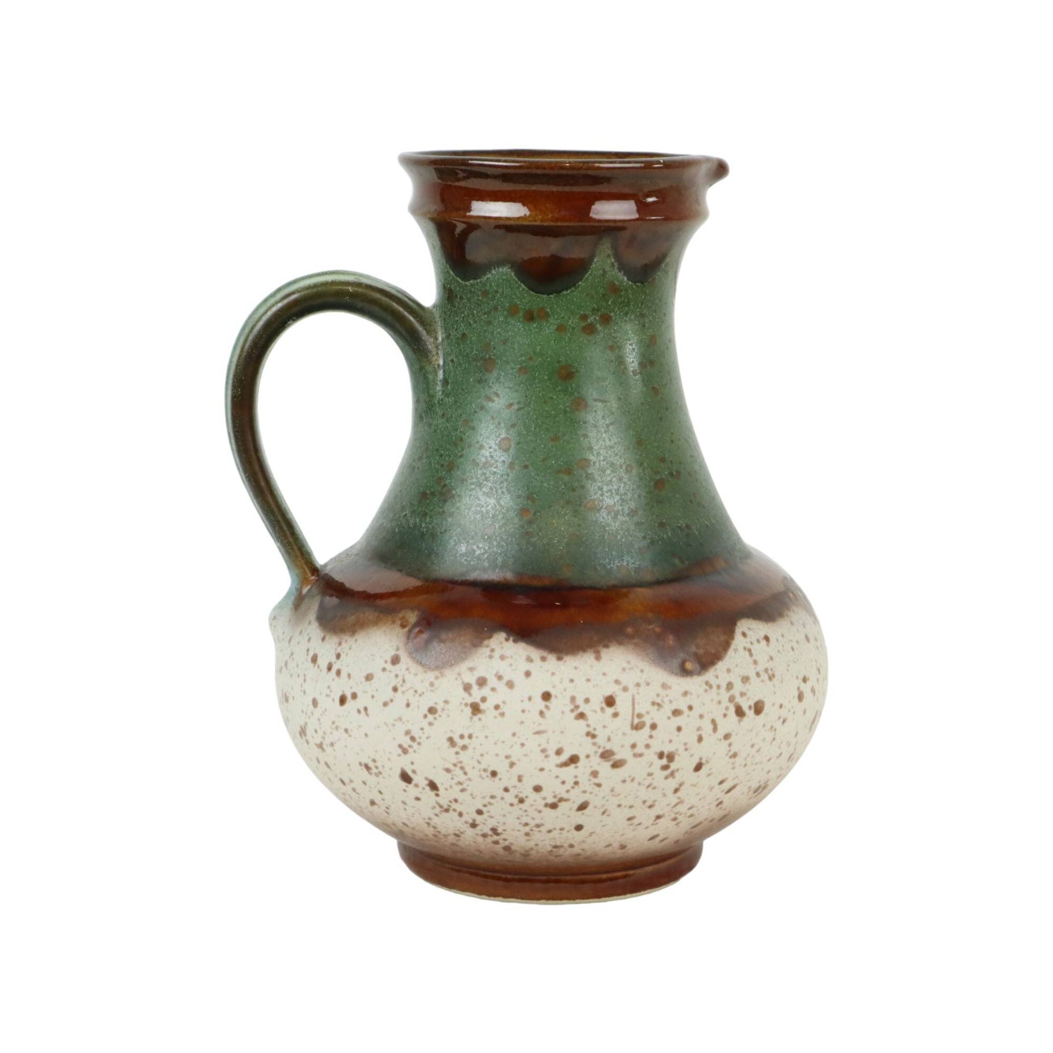 Vase vert rare Terrazzo Allemagne de l’Ouest Faïence Ü-Keramik 1808-30
