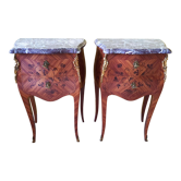 Pair chevets Louis XV marble breccia Violette