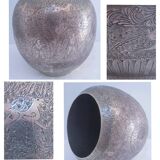 Solid brass pot cover engraved decor animal plant characters