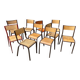 Set of 10 mismatched industrial chairs vintage mullca