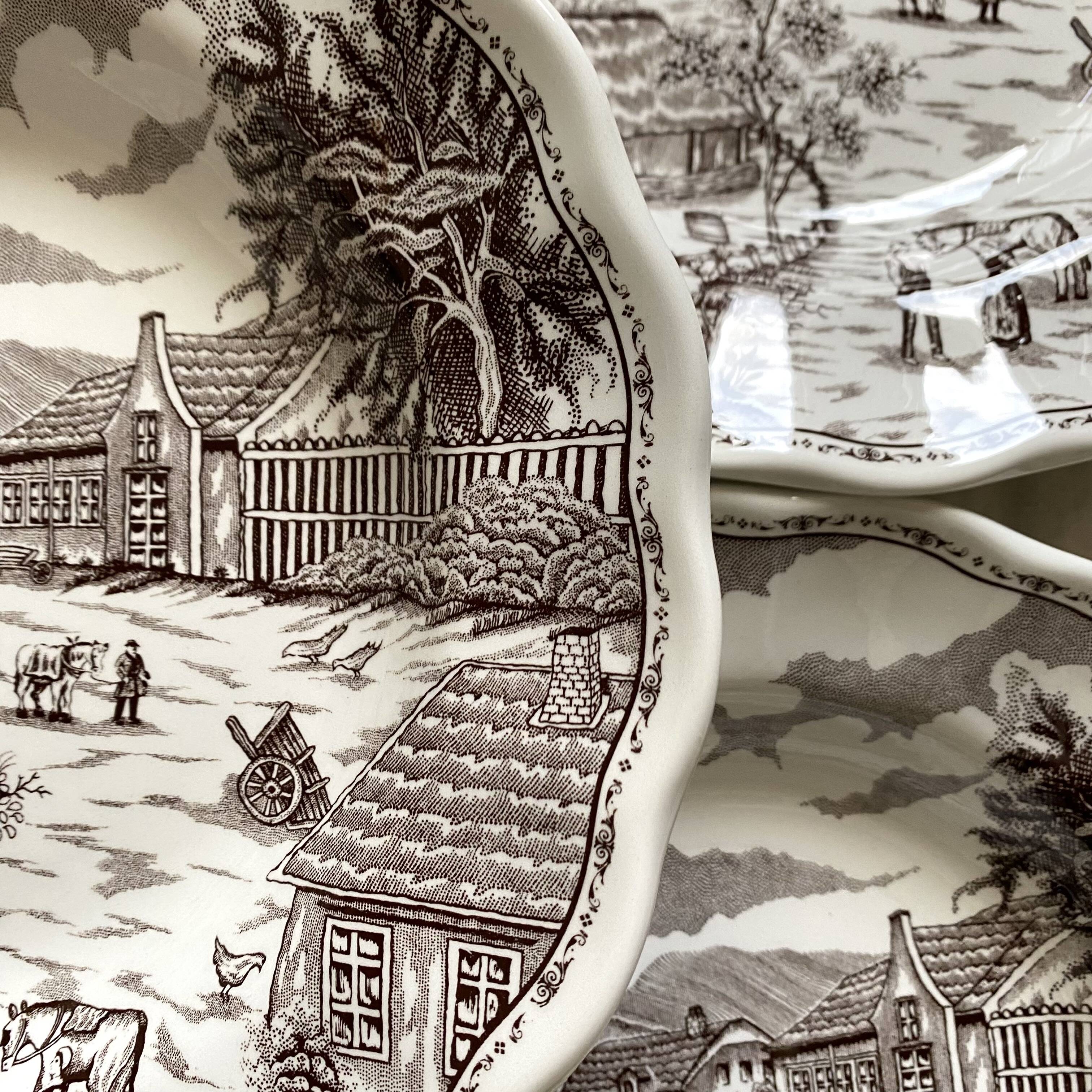 Swiss landscape Italy 25-piece dinner and soup plates