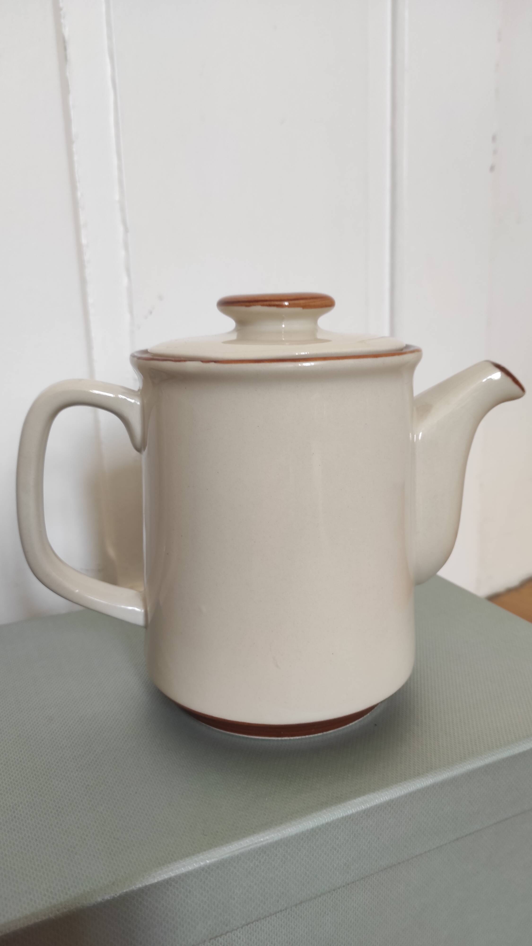 Vintage stoneware flower teapot