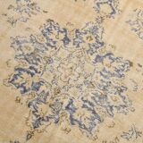 7x10 Cream & Blue Persian Rug 209x304Cm SK 22110