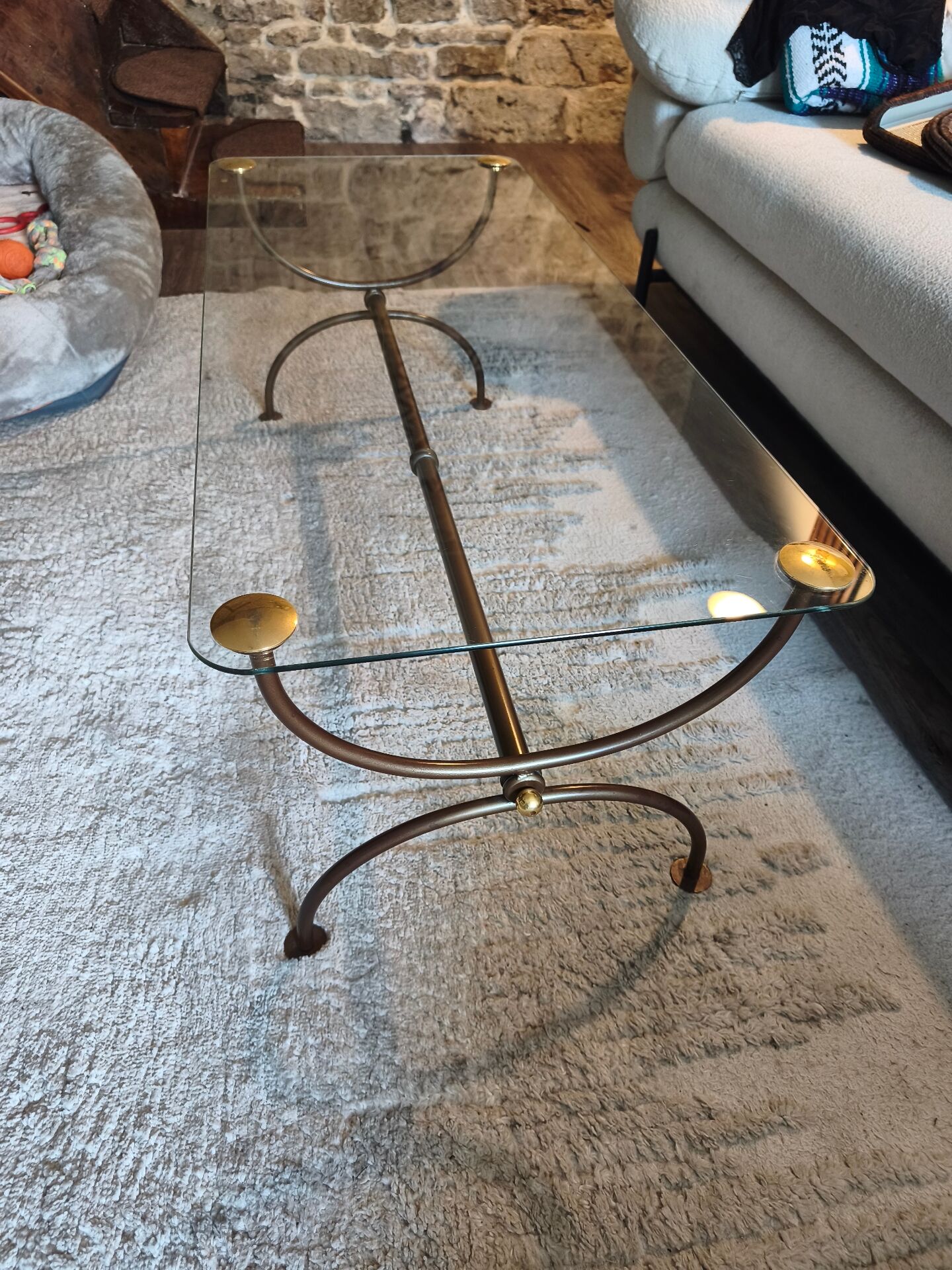 Vintage coffee table from the 70s – Hollywood Regency style